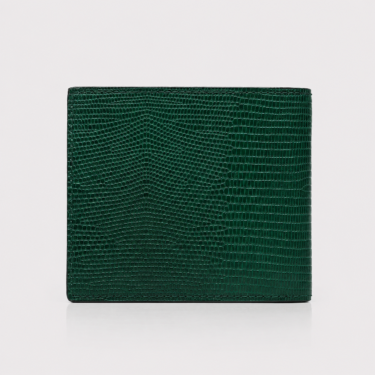 Portefeuille en cuir embossé lézard