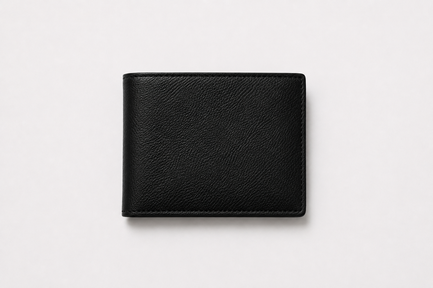 Portefeuille en cuir Saffiano noir