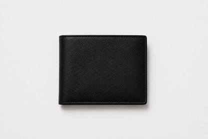 Portefeuille en cuir Saffiano noir