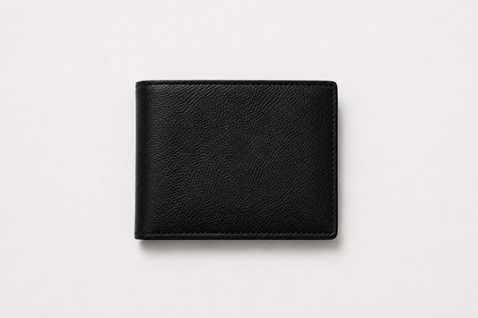 Portefeuille en cuir Saffiano noir
