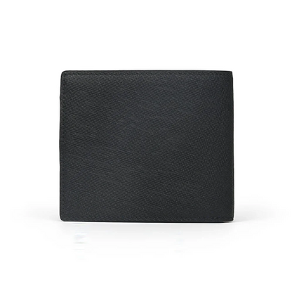 Portefeuille en cuir Saffiano noir