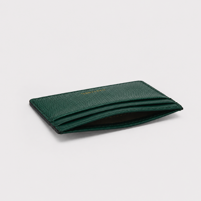 Porte-cartes en cuir embossé lézard