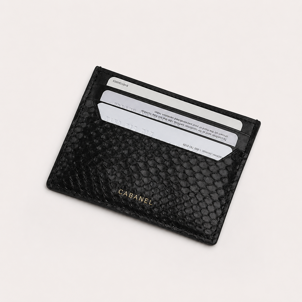 Porte-cartes Cuir Python CABANEL