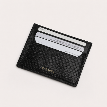 Porte-cartes Cuir Python CABANEL