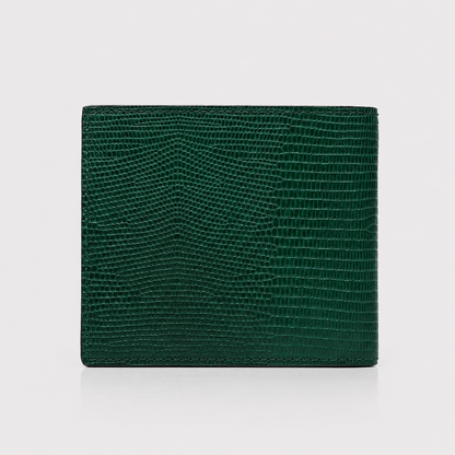 Portefeuille en cuir embossé lézard