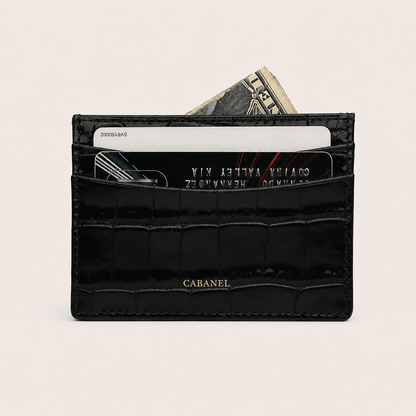 Porte-cartes CABANEL Bruno en cuir motif crocodile - CABANEL