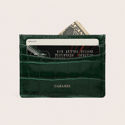Porte-cartes CABANEL Bruno en cuir motif crocodile - CABANEL