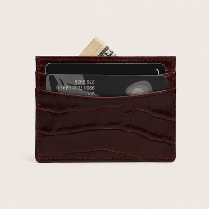 Porte-cartes CABANEL Bruno en cuir motif crocodile - CABANEL