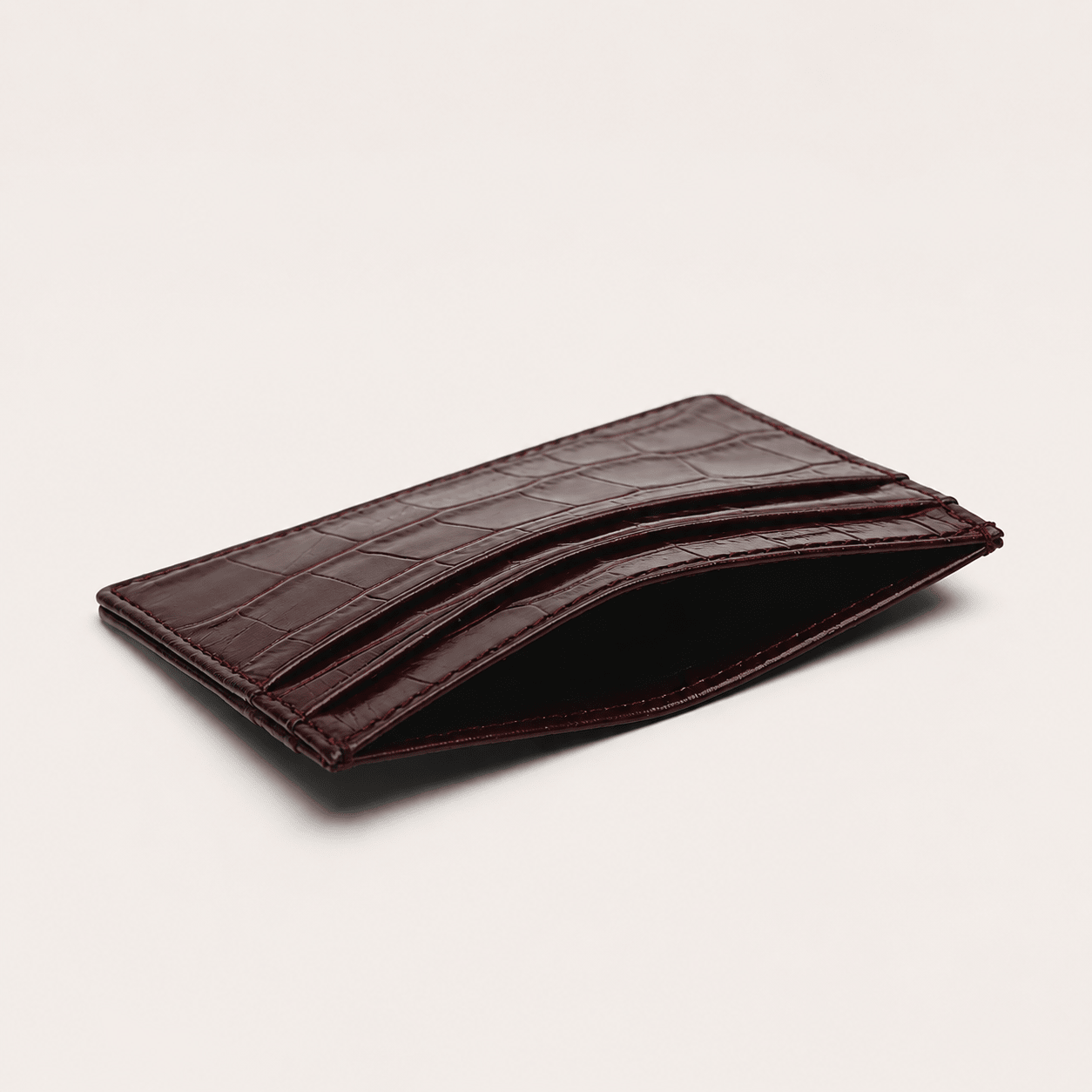 Porte-cartes CABANEL Bruno en cuir motif crocodile - CABANEL