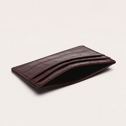 Porte-cartes CABANEL Bruno en cuir motif crocodile - CABANEL
