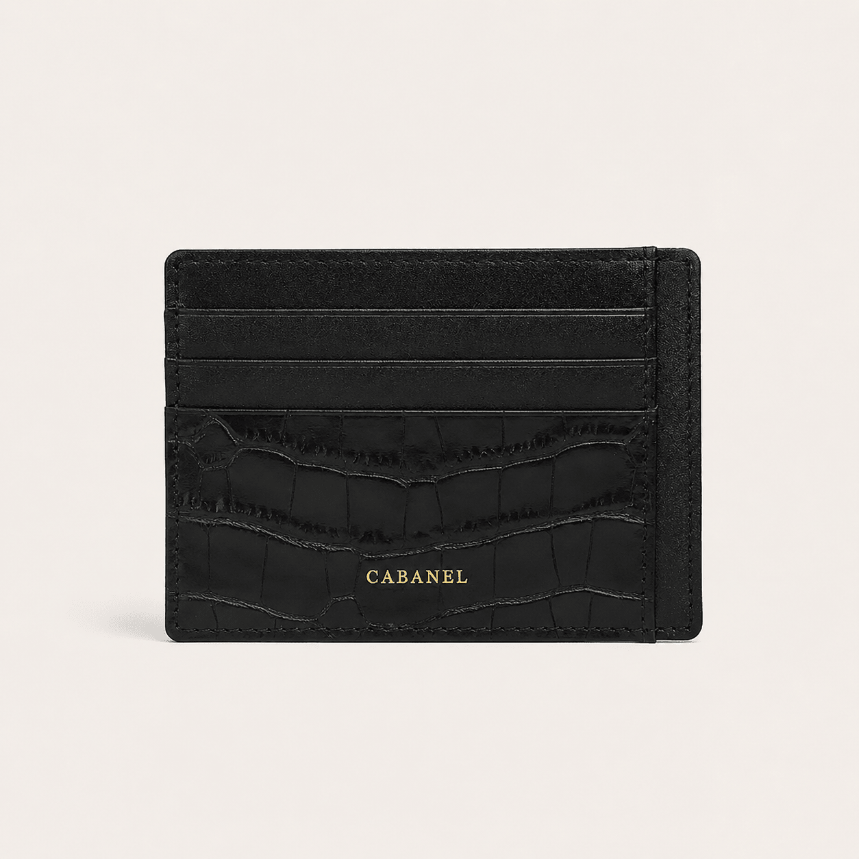 Porte-cartes CABANEL Milano en cuir motif crocodile anti-RFID - CABANEL