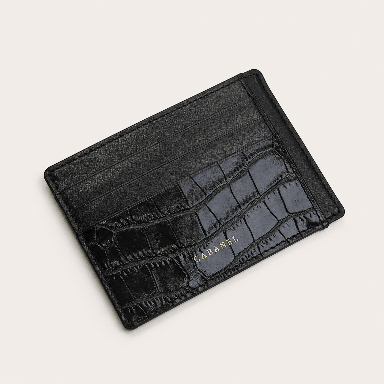Porte-cartes CABANEL Milano en cuir motif crocodile anti-RFID - CABANEL