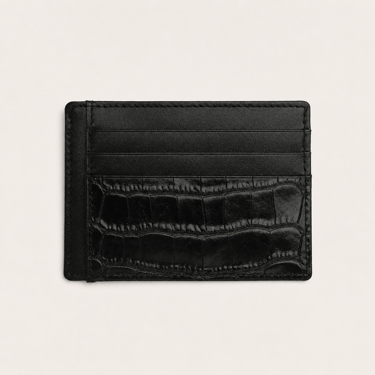 Porte-cartes CABANEL Milano en cuir motif crocodile anti-RFID - CABANEL