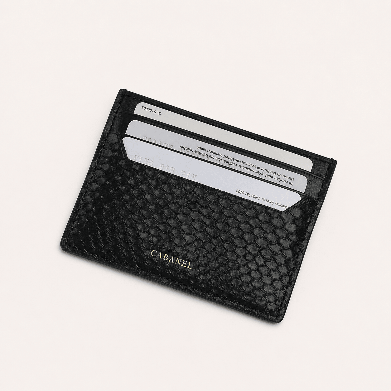 Porte-cartes CABANEL Python en véritable peau de python - CABANEL