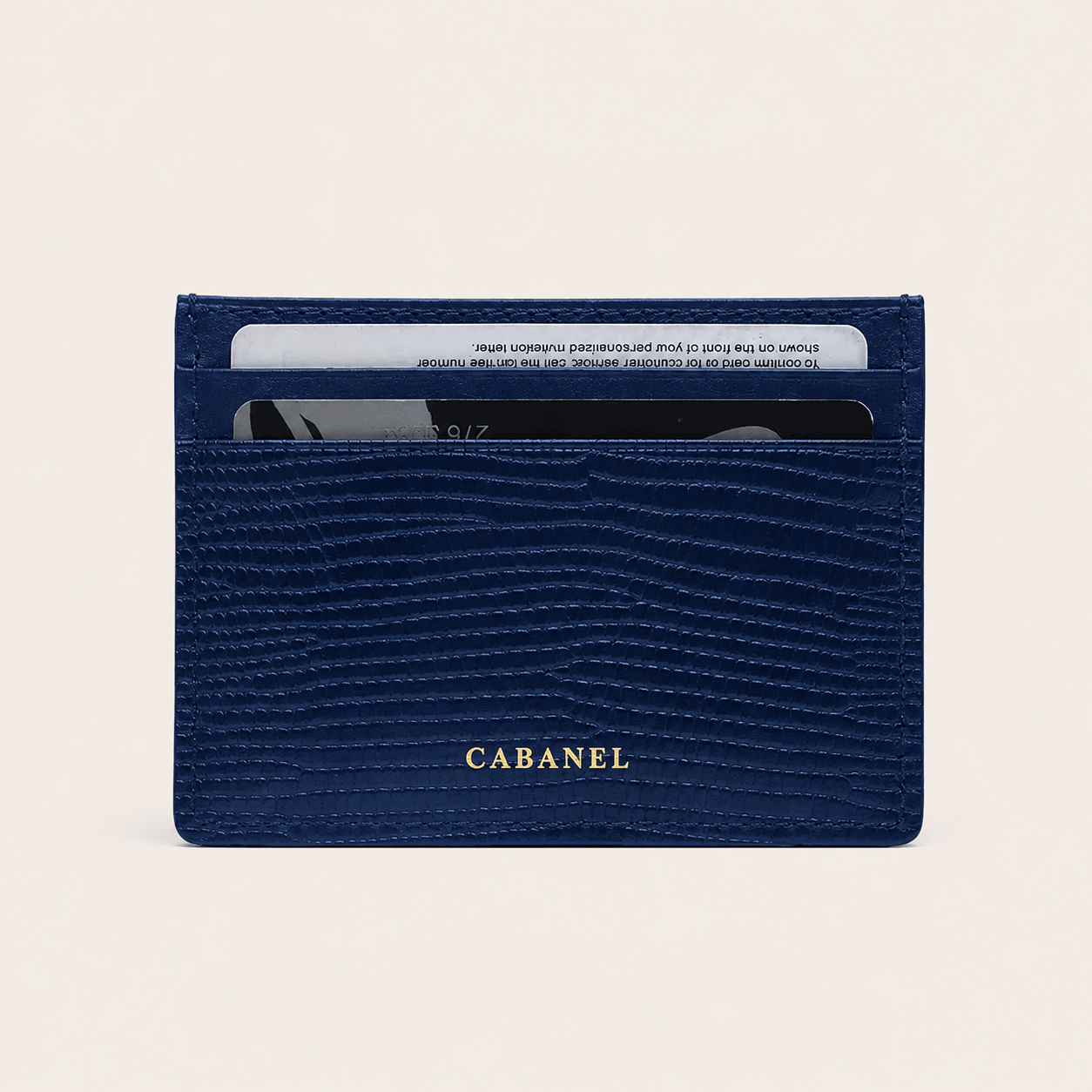 Porte-cartes CABANEL Verona en cuir motif lézard - CABANEL