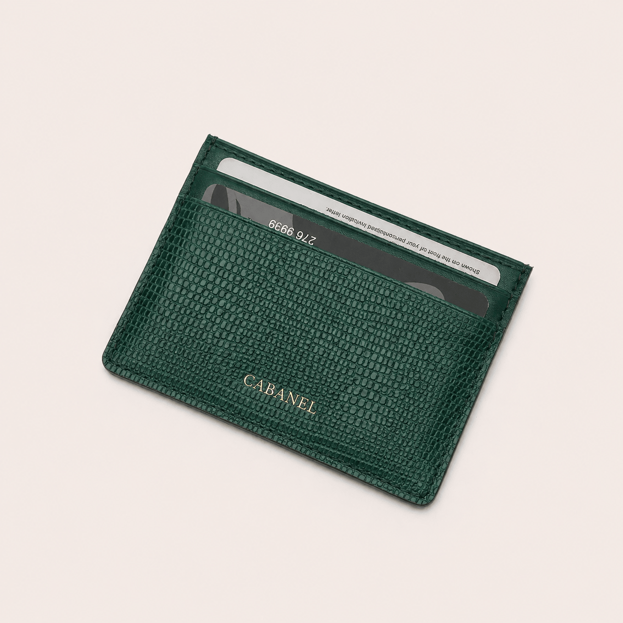 Porte-cartes CABANEL Verona en cuir motif lézard - CABANEL