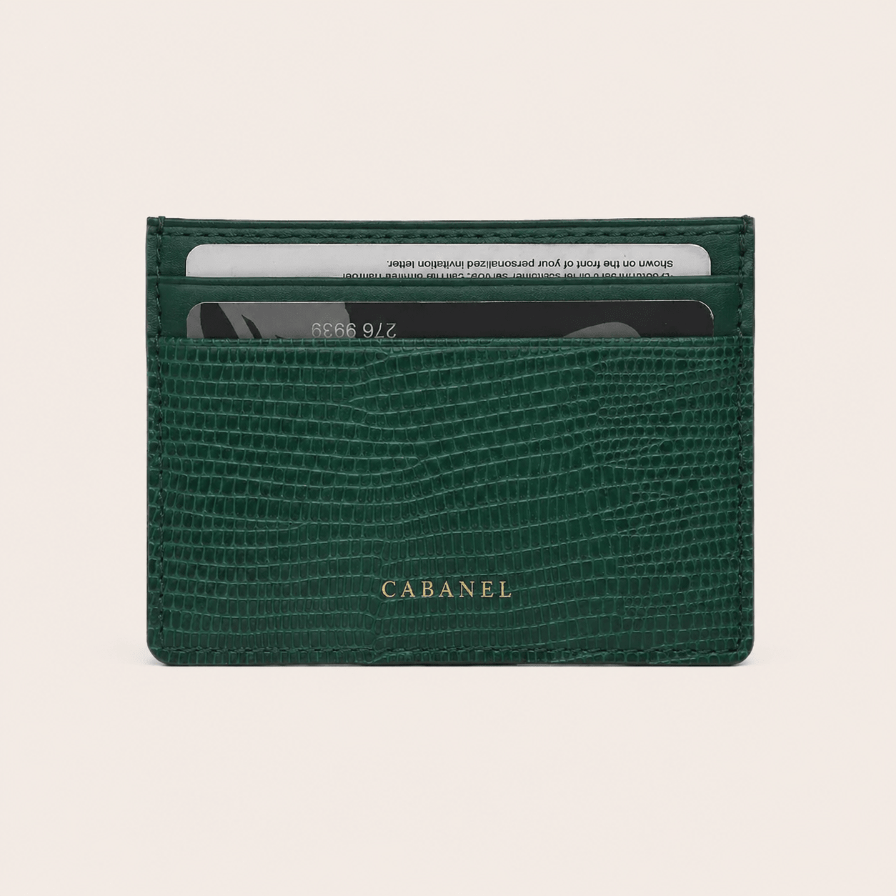 Porte-cartes CABANEL Verona en cuir motif lézard - CABANEL