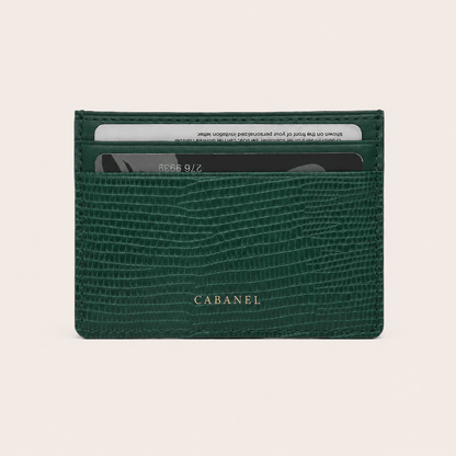 Porte-cartes CABANEL Verona en cuir motif lézard - CABANEL