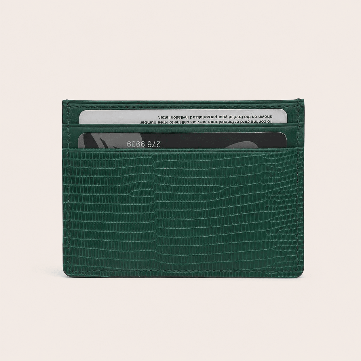 Porte-cartes CABANEL Verona en cuir motif lézard - CABANEL