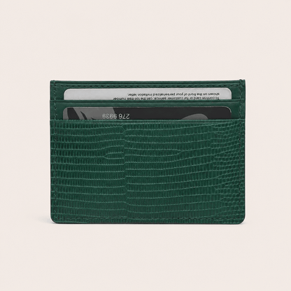 Porte-cartes CABANEL Verona en cuir motif lézard - CABANEL
