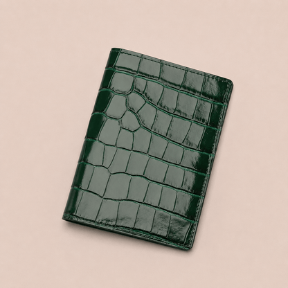 Porte-passeport CABANEL Bruno en cuir motif crocodile - CABANEL