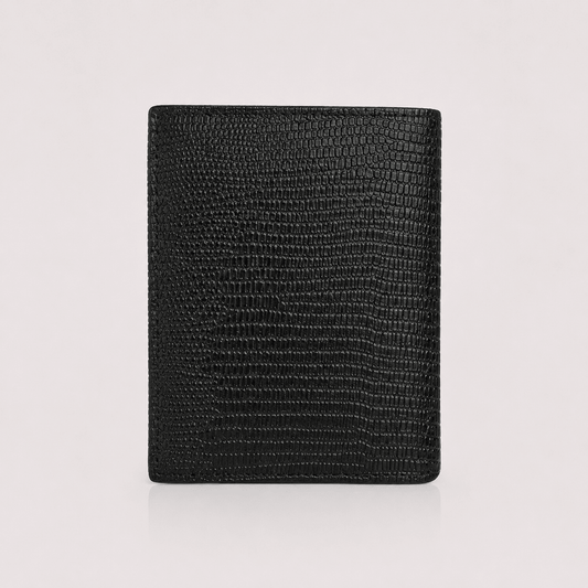 Portefeuille CABANEL anti-RFID en cuir motif lézard - CABANEL