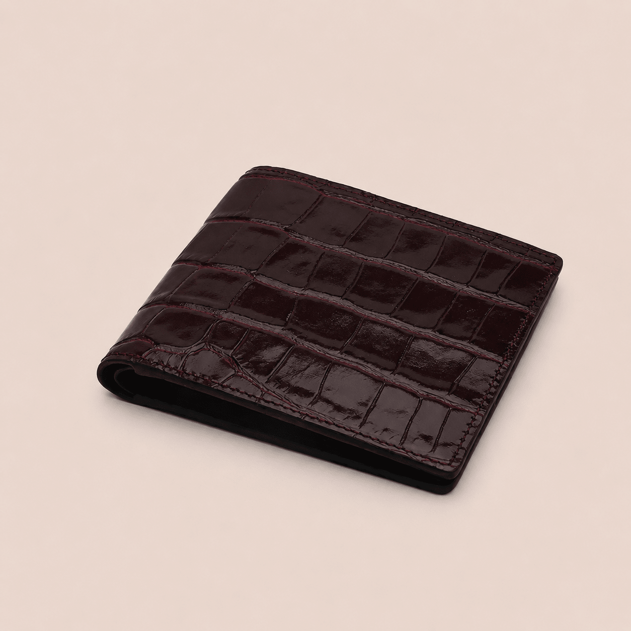 Portefeuille CABANEL Bruno en cuir motif crocodile - CABANEL