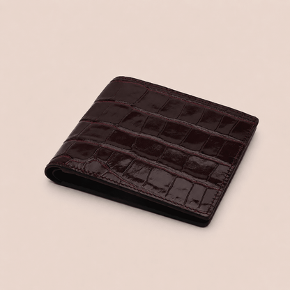 Portefeuille CABANEL Bruno en cuir motif crocodile - CABANEL