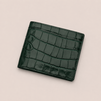 Portefeuille CABANEL Bruno en cuir motif crocodile - CABANEL