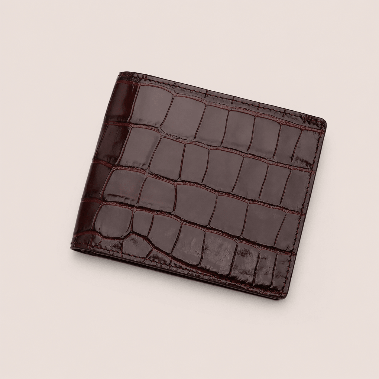 Portefeuille CABANEL Bruno en cuir motif crocodile - CABANEL