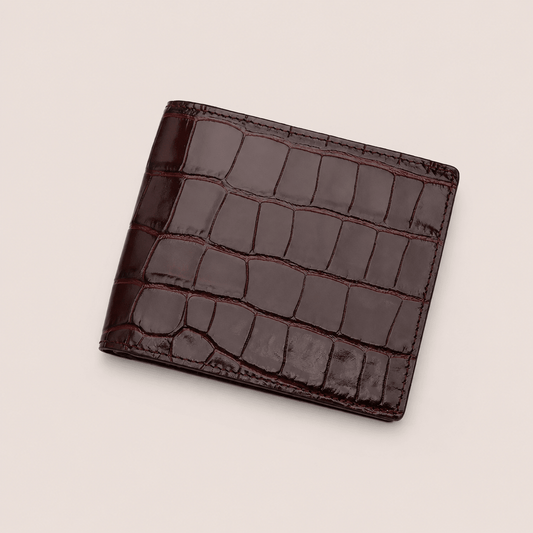 Portefeuille CABANEL Bruno en cuir motif crocodile - CABANEL