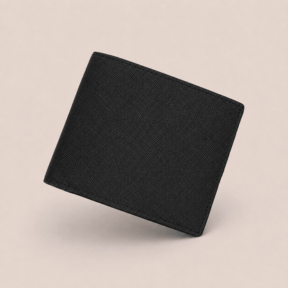 Portefeuille CABANEL Nero en cuir Saffiano - CABANEL
