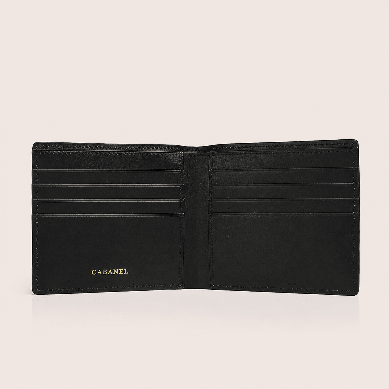 Portefeuille CABANEL Nero en cuir Saffiano - CABANEL